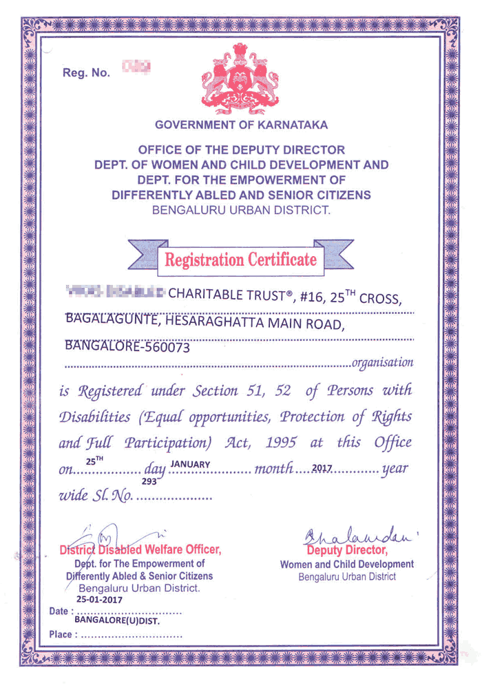 A certificate of ngo trust certificate sample